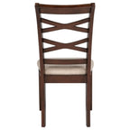Home & Sleep Outlet - Barton 5-piece Round Wood Dining Table Set Dark Brown