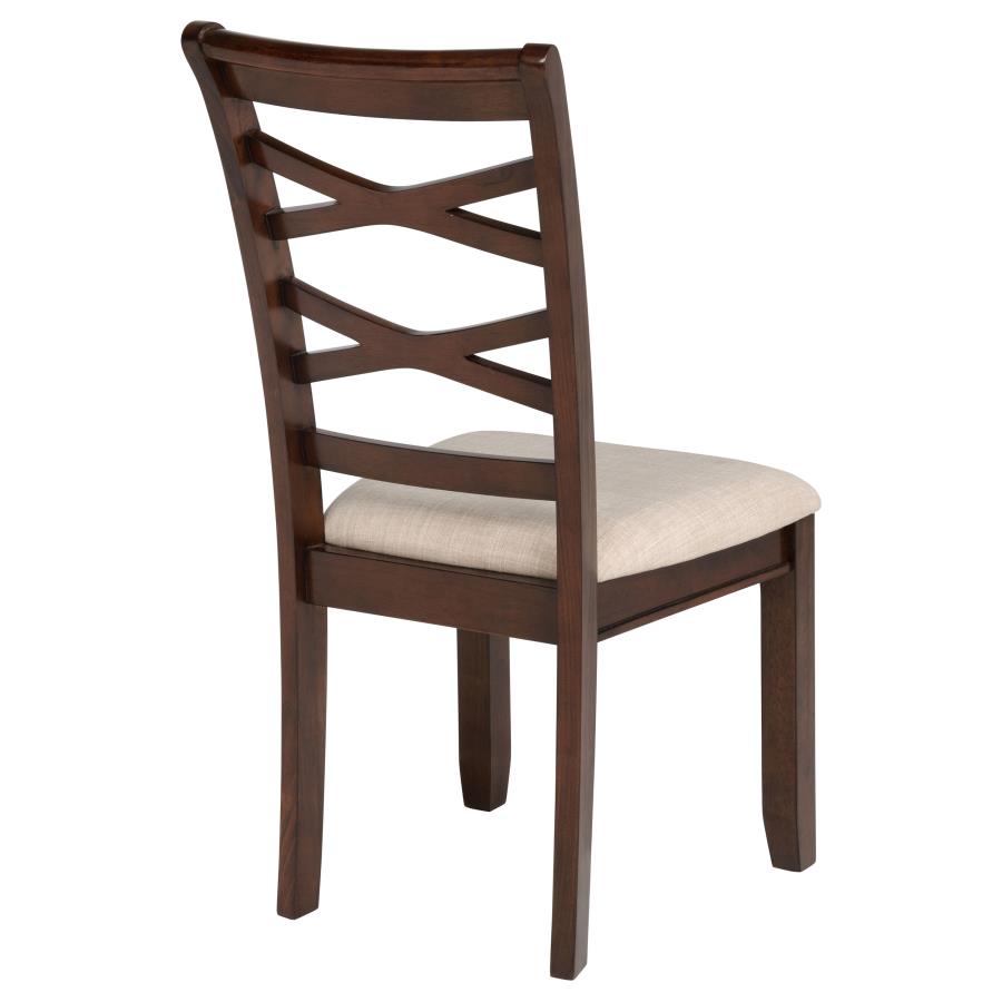 Home & Sleep Outlet - Barton 5-piece Round Wood Dining Table Set Dark Brown