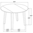 Barton 5-piece Round Wood Dining Table Set Dark Brown