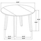 Home & Sleep Outlet - Barton 5-piece Round Wood Dining Table Set Dark Brown