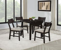 Home & Sleep Outlet - Catley 5-piece Round Drop Leaf Dining Table Set Dark Coffee