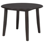 Home & Sleep Outlet - Catley 5-piece Round Drop Leaf Dining Table Set Dark Coffee