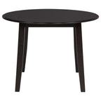 Home & Sleep Outlet - Catley 5-piece Round Drop Leaf Dining Table Set Dark Coffee