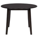 Catley 5-piece Round Drop Leaf Dining Table Set Dark Coffee