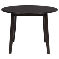 Catley 5-piece Round Drop Leaf Dining Table Set Dark Coffee