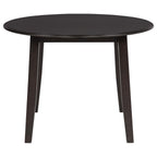 Home & Sleep Outlet - Catley 5-piece Round Drop Leaf Dining Table Set Dark Coffee
