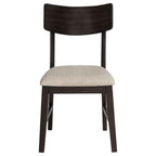 Home & Sleep Outlet - Catley 5-piece Round Drop Leaf Dining Table Set Dark Coffee