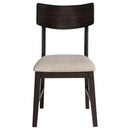 Catley 5-piece Round Drop Leaf Dining Table Set Dark Coffee