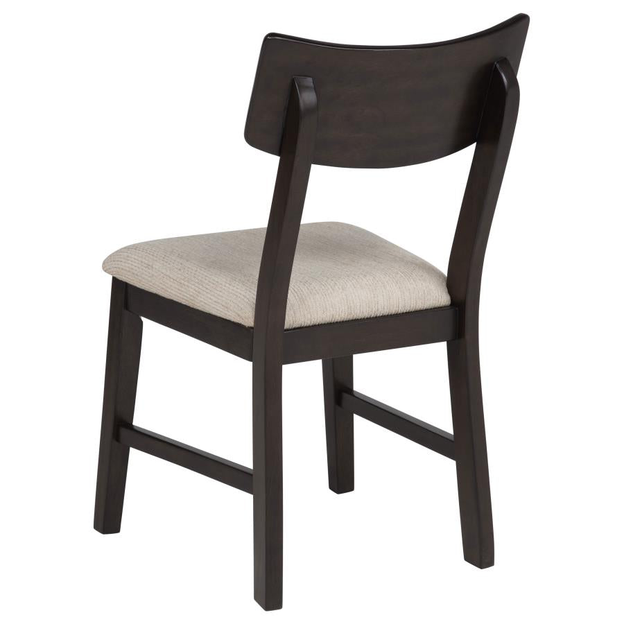 Home & Sleep Outlet - Catley 5-piece Round Drop Leaf Dining Table Set Dark Coffee