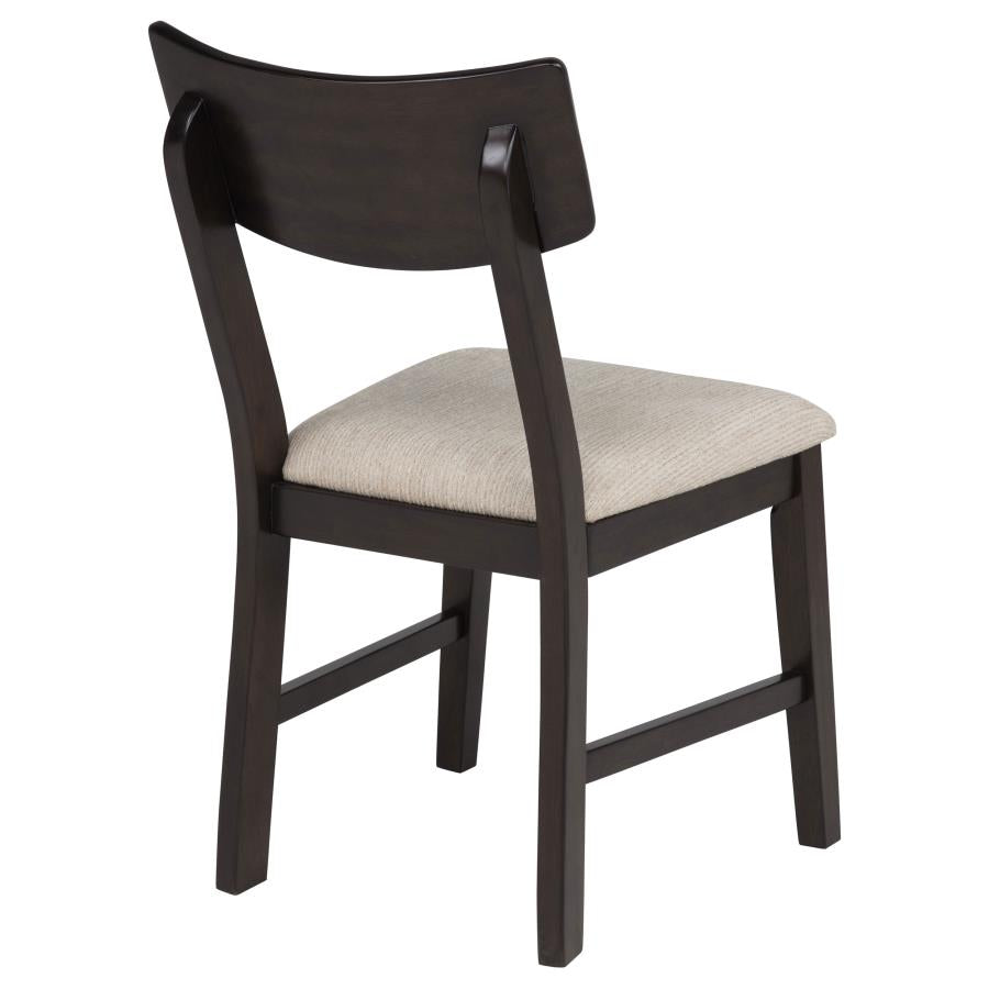 Home & Sleep Outlet - Catley 5-piece Round Drop Leaf Dining Table Set Dark Coffee