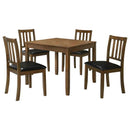 Parkwood 5-piece Square Dining Table Set Honey Brown