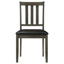 Parkwood 5-piece Square Dining Table Set Dark Ash Brown