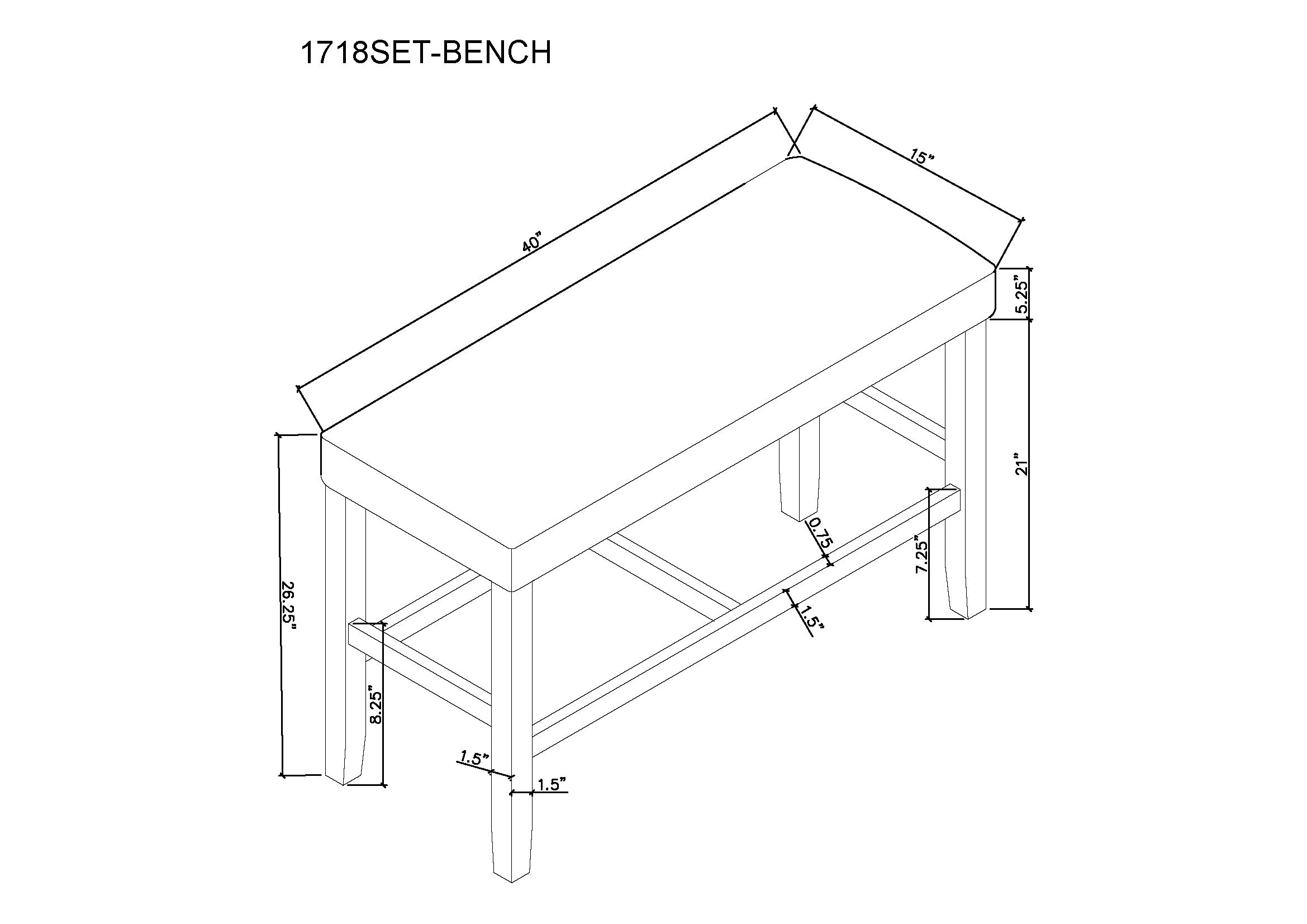 MARBEL 1718-6P (2-Piece Counter Dining Set)