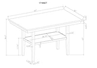 MARBEL 1718-6P (2-Piece Counter Dining Set)