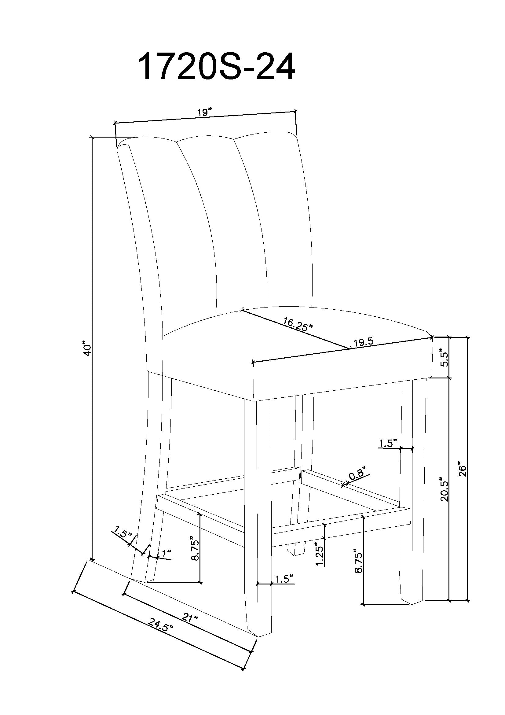 VEGA 1720-5P (5-Piece Counter Dining Set)