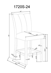 VEGA 1720-5P (5-Piece Counter Dining Set)