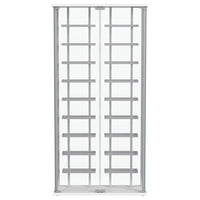 Montara Tempered Glass Wine Storage LED Curio Cabinet Chrome