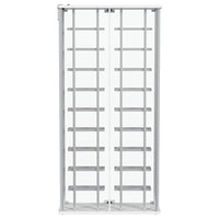 Montara Tempered Glass Wine Storage LED Curio Cabinet Chrome
