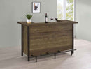 Bellemore Freestanding Home Bar Wine Cabinet Rustic Oak