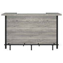 Bellemore Freestanding Home Bar Wine Cabinet Grey Driftwood