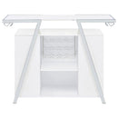 Araceli Freestanding LED Home Bar Cabinet White High Gloss