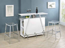 Araceli Freestanding LED Home Bar Cabinet White High Gloss
