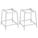 Jovani Acrylic Backless Counter Stool Chrome (Set of 2) - Home & Sleep Outlet