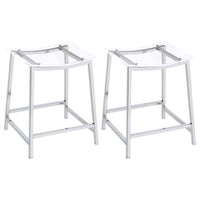 Jovani Acrylic Backless Counter Stool Chrome (Set of 2) - Home & Sleep Outlet