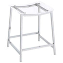 Jovani Acrylic Backless Counter Stool Chrome (Set of 2) - Home & Sleep Outlet