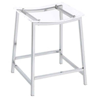 Jovani Acrylic Backless Counter Stool Chrome (Set of 2) - Home & Sleep Outlet