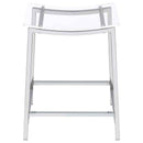Jovani Acrylic Backless Counter Stool Chrome (Set of 2) - Home & Sleep Outlet