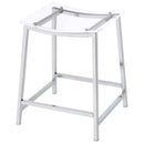 Jovani Acrylic Backless Counter Stool Chrome (Set of 2) - Home & Sleep Outlet