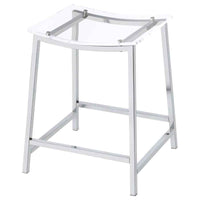 Jovani Acrylic Backless Counter Stool Chrome (Set of 2) - Home & Sleep Outlet