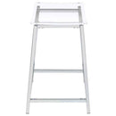 Jovani Acrylic Backless Counter Stool Chrome (Set of 2) - Home & Sleep Outlet