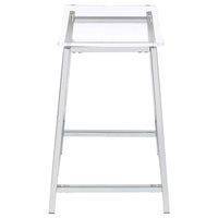 Jovani Acrylic Backless Counter Stool Chrome (Set of 2) - Home & Sleep Outlet