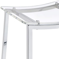 Jovani Acrylic Backless Counter Stool Chrome (Set of 2) - Home & Sleep Outlet