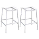 Jovani Acrylic Backless Bar Stool Chrome (Set of 2) - Home & Sleep Outlet