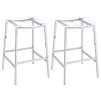 Jovani Acrylic Backless Bar Stool Chrome (Set of 2) - Home & Sleep Outlet