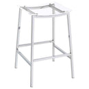 Jovani Acrylic Backless Bar Stool Chrome (Set of 2) - Home & Sleep Outlet