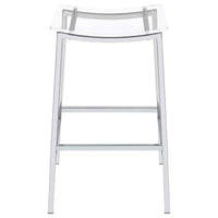 Jovani Acrylic Backless Bar Stool Chrome (Set of 2) - Home & Sleep Outlet