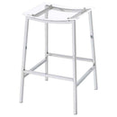 Jovani Acrylic Backless Bar Stool Chrome (Set of 2) - Home & Sleep Outlet