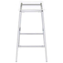 Jovani Acrylic Backless Bar Stool Chrome (Set of 2) - Home & Sleep Outlet