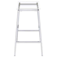 Jovani Acrylic Backless Bar Stool Chrome (Set of 2) - Home & Sleep Outlet