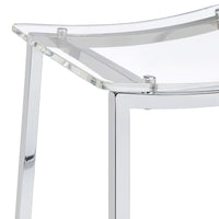 Jovani Acrylic Backless Bar Stool Chrome (Set of 2) - Home & Sleep Outlet