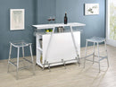Jovani Acrylic Backless Bar Stool Chrome (Set of 2) - Home & Sleep Outlet