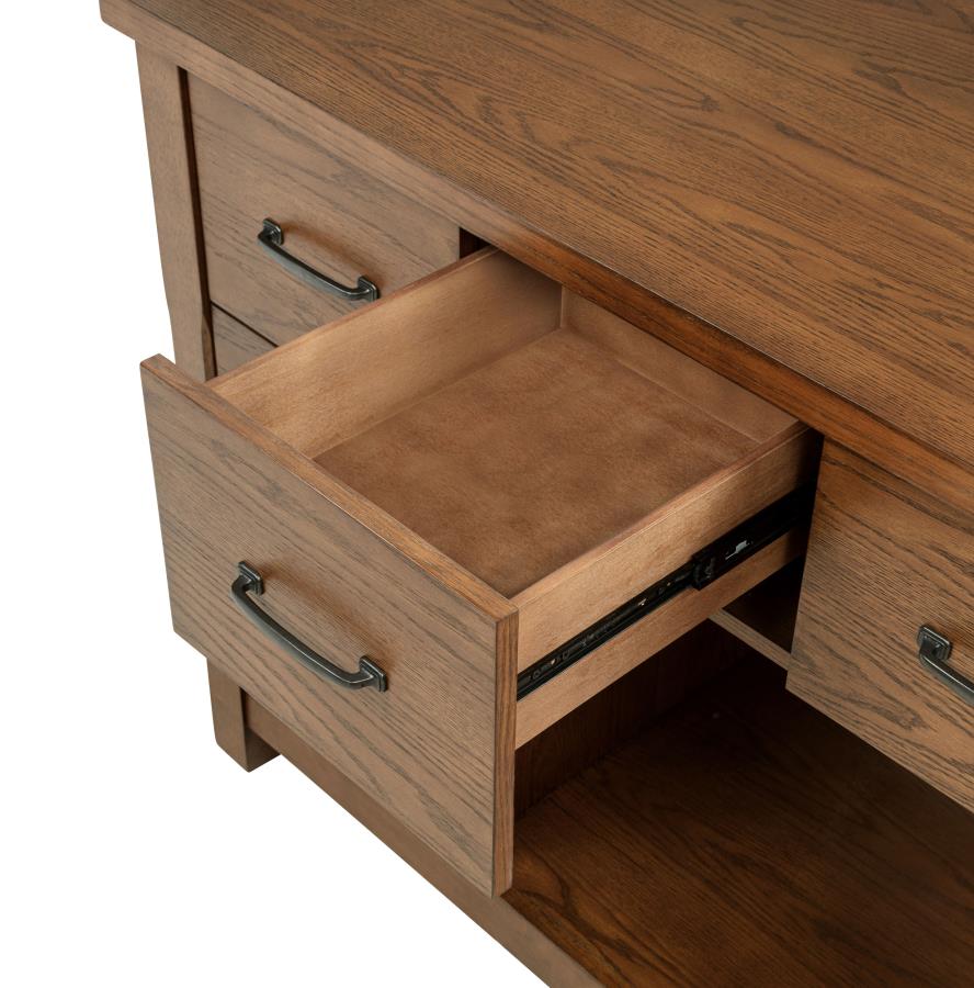 Home & Sleep Outlet - Mayfair 3-piece Kitchen Island with Extension Table Dark Oak