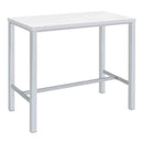 Natividad 5-piece Pub Height Bar Table Set White High Gloss - Home & Sleep Outlet