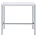 Natividad 5-piece Pub Height Bar Table Set White High Gloss - Home & Sleep Outlet