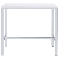 Natividad 5-piece Pub Height Bar Table Set White High Gloss - Home & Sleep Outlet