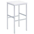Natividad 5-piece Pub Height Bar Table Set White High Gloss - Home & Sleep Outlet